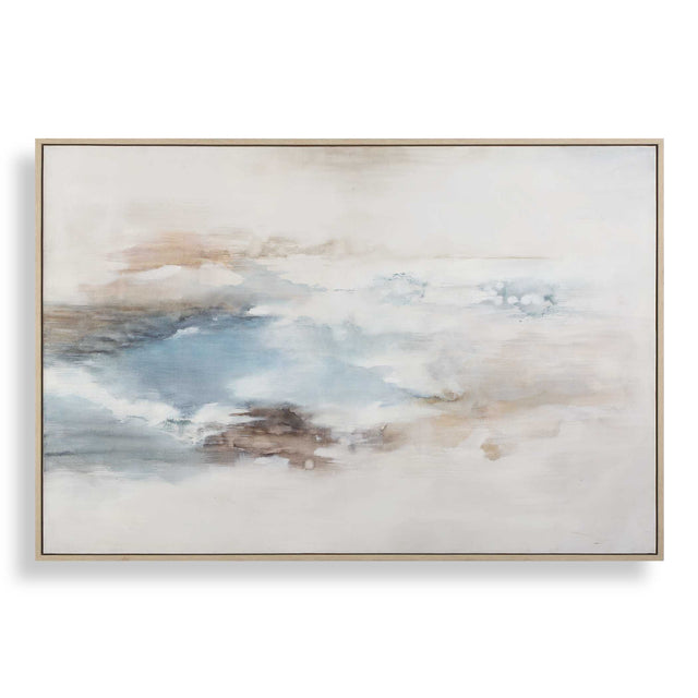 Chasing Blue Coastal Canvas Art Blue / Brown / Gray / White - Gray / Blue by Uttermost - View 1
