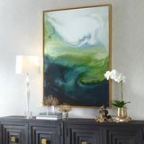 Serene Green Framed Abstract Art by Uttermost - View 3