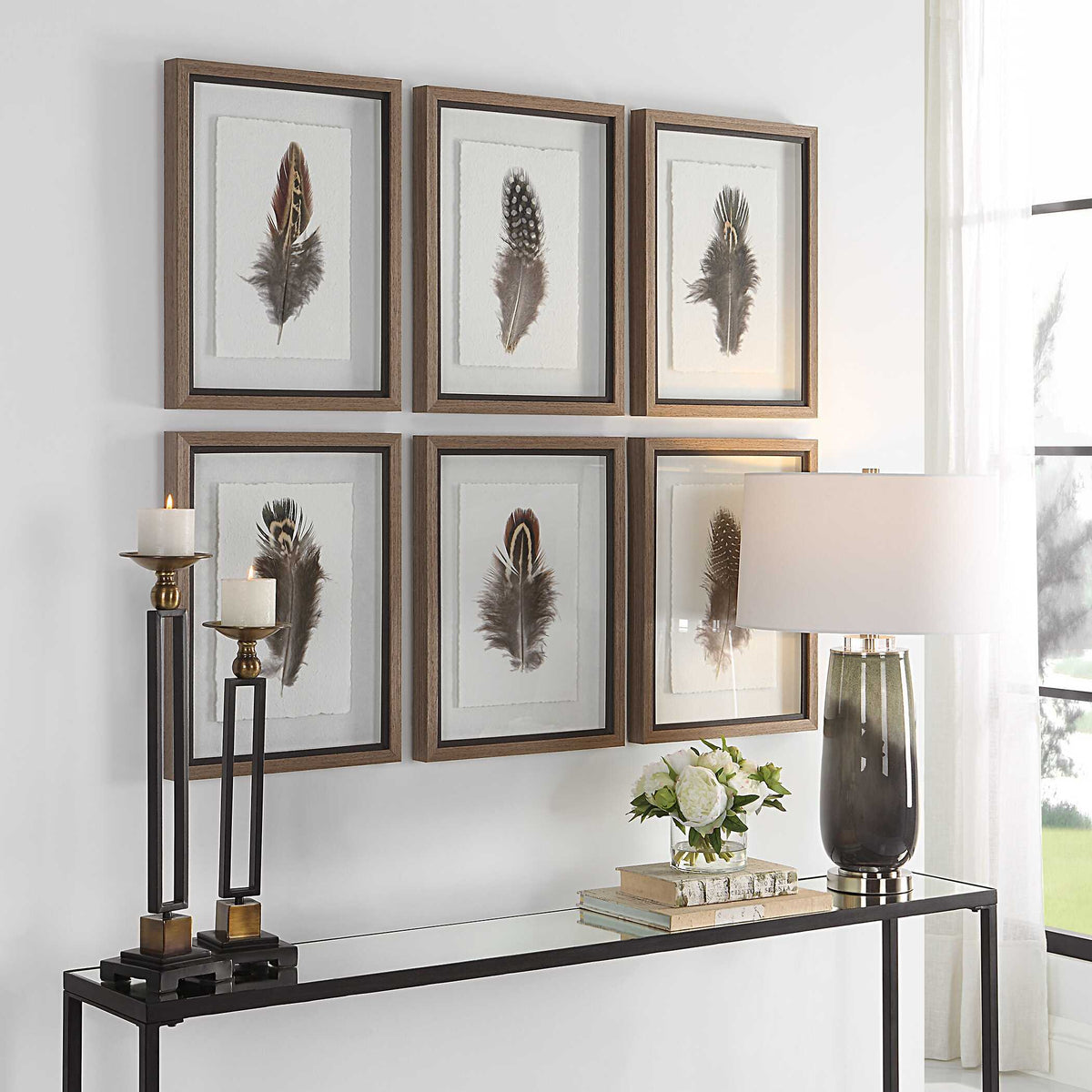 Birds Of A Feather Framed Prints (Set of 6) - Dark Brown by Uttermost - View 3