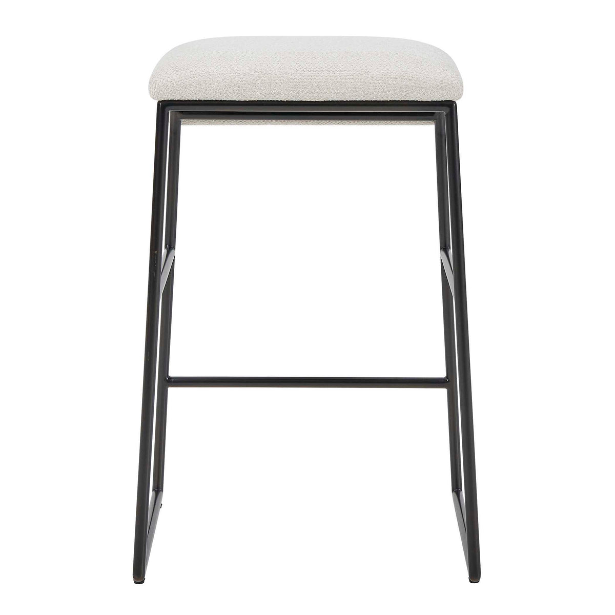 Arcane Counter Stool Ecru - Black / White by Uttermost - View 6