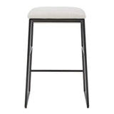 Arcane Counter Stool Ecru - Black / White by Uttermost - View 6