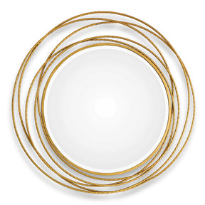 Whirlwind Round Mirror - Gold by Uttermost - View 1