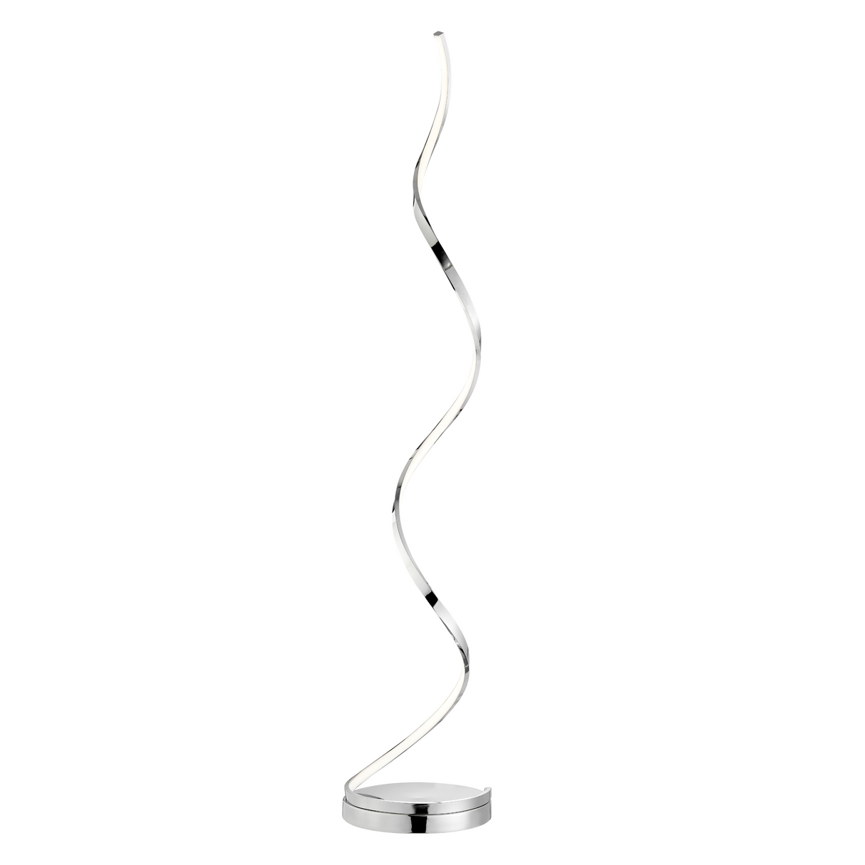 Modern Spiral LED 61" Chrome Floor Lamp // Dimmable Led Strip  | Finesse -  Home Elegance USA
