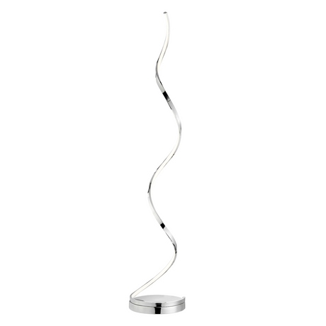 Modern Spiral LED 61" Chrome Floor Lamp // Dimmable Led Strip  | Finesse -  Home Elegance USA