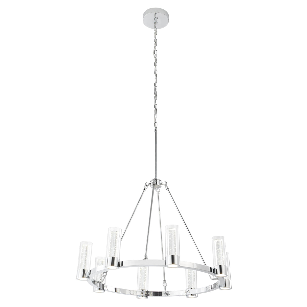 Victory 8 Light Chandelier //  Chrome  | Finesse -  Home Elegance USA