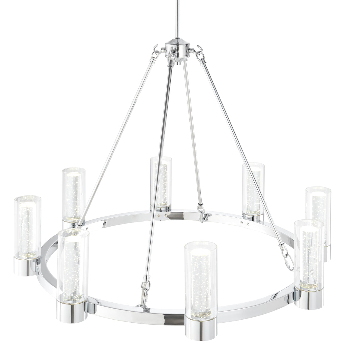 Victory 8 Light Chandelier //  Chrome  | Finesse -  Home Elegance USA