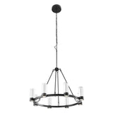 Victory 8 Light Chandelier //  Matte Black  | Finesse -  Home Elegance USA