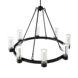 Victory 8 Light Chandelier //  Matte Black  | Finesse -  Home Elegance USA