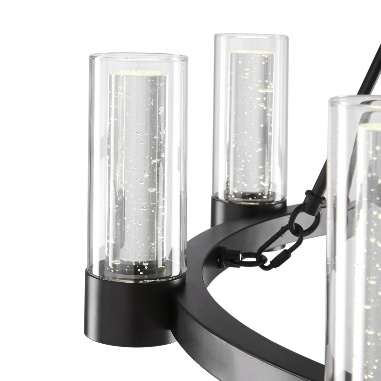Victory 8 Light Chandelier //  Matte Black  | Finesse -  Home Elegance USA