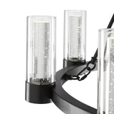 Victory 8 Light Chandelier //  Matte Black  | Finesse -  Home Elegance USA