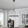 Victory 8 Light Chandelier //  Matte Black  | Finesse -  Home Elegance USA