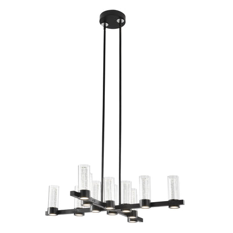 Victory 12 Light Chandelier //  Matte Black  | Finesse -  Home Elegance USA
