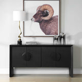 Williams 4 Door Cabinet - Black by Uttermost - View 2