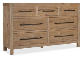 Vineyard Row Seven-Drawer Dresser - Light Brown by Hooker Furniture - View 1