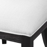 Idris Armless Chair White & Black - White / Black by Uttermost - View 7