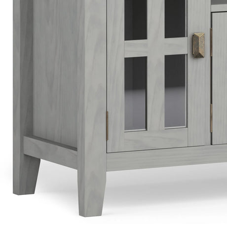 Artisan 72 inch Wide Solid Wood TV Stand in Fog Grey For TVs up to 80 inches - sold by Home Elegance USA