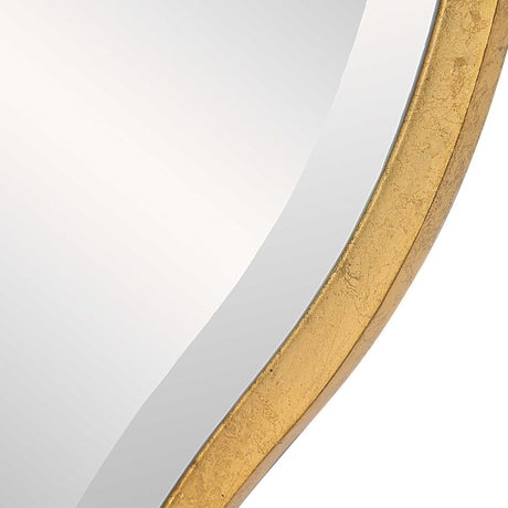Aneta Large Round Mirror - Gold by Uttermost - View 6