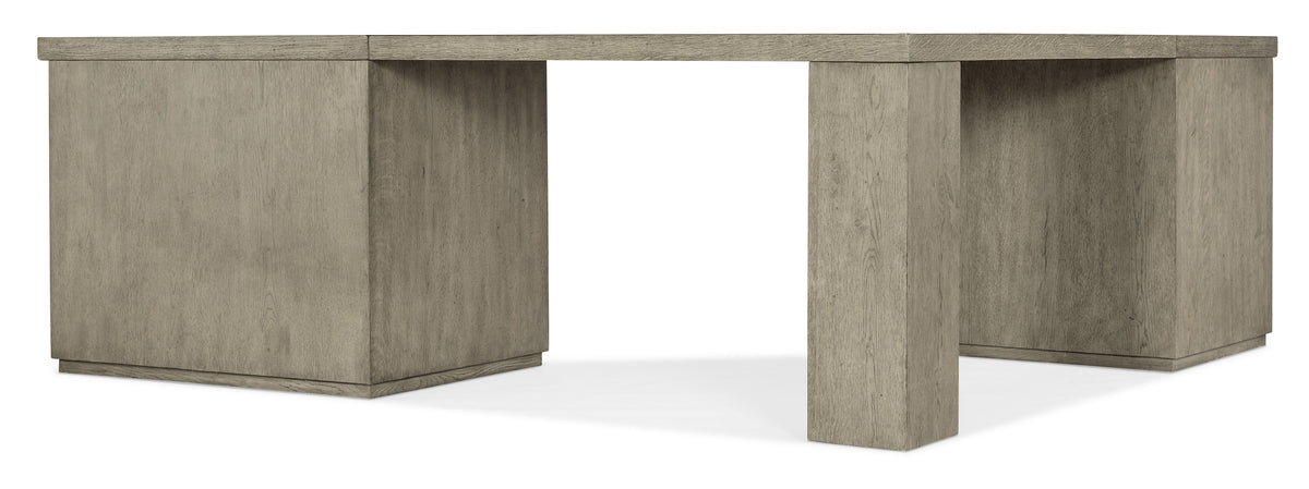 Linville Falls Corner Desk With File And Open Desk Cabinet - Gray by Hooker Furniture - View 2