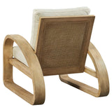 Barbora Wooden Accent Chair - Light Brown / Beige by Uttermost - View 7