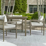 Borneo Outdoor Dining Chair - White / Dark Gray by Uttermost - View 4