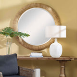 Mariner Round Mirror - Light Brown by Uttermost - View 2
