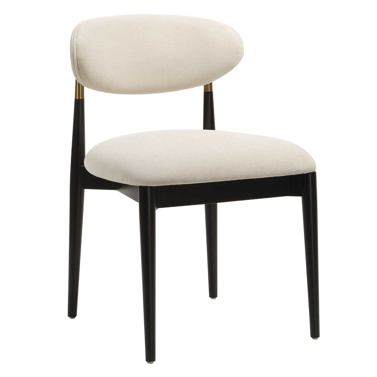 Moxie Armless Dining Chair (Set of 2) Black / Off White - Black / White by Uttermost - View 4