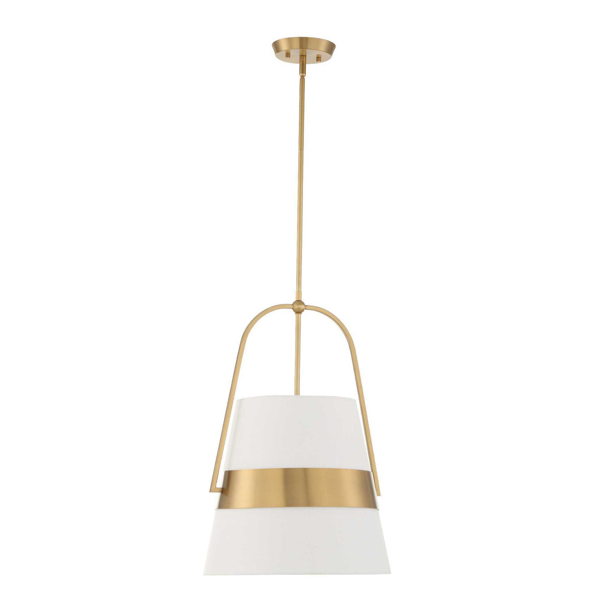 Harness 1 Light Shade Pendant White / Gold - Gold / White by Uttermost - View 9