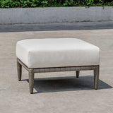 Borneo Cushion Outdoor Ottoman - White by Uttermost - View 2