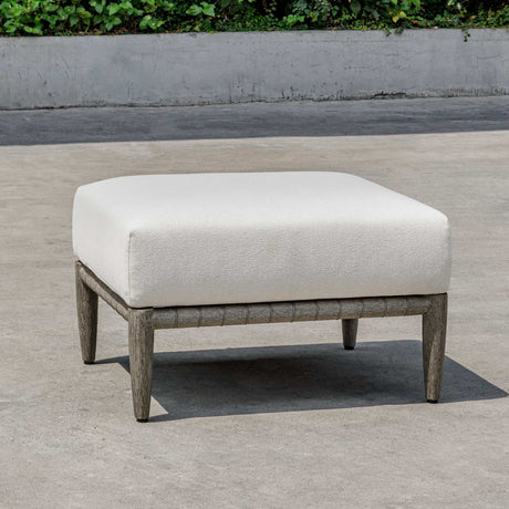Borneo Cushion Outdoor Ottoman - White by Uttermost - View 2