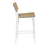 Calbas Outdoor Bar Stool White / Woodtone - White / Light Brown by Uttermost - View 6