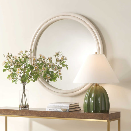 Florian Warm White Round Mirror by Uttermost - View 3