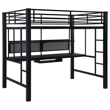 Avalon Full Workstation Loft Bed Black 460023 | Coaster - 460023 - Home Elegance USA - 3