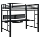 Full Workstation Loft Bed - Avalon Full Workstation Loft Bed Black