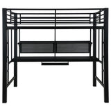 Full Workstation Loft Bed - Avalon Full Workstation Loft Bed Black