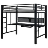 Avalon Full Workstation Loft Bed Black 460023 | Coaster | Home Elegance USA