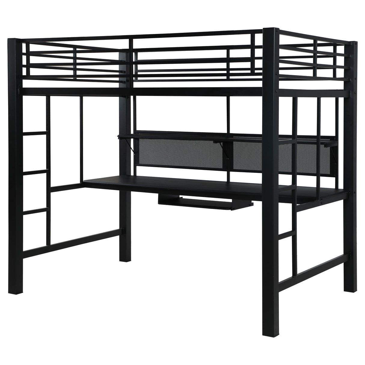 Full Workstation Loft Bed - Avalon Full Workstation Loft Bed Black