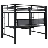 Avalon Full Workstation Loft Bed Black 460023 | Coaster | Home Elegance USA