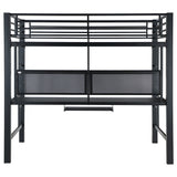 Full Workstation Loft Bed - Avalon Full Workstation Loft Bed Black