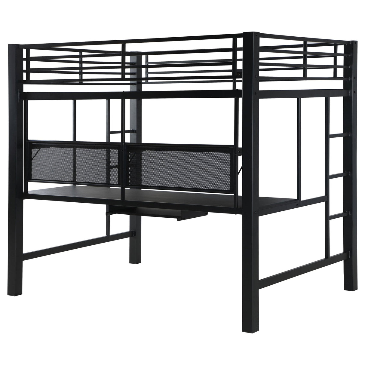 Avalon Full Workstation Loft Bed Black 460023 | Coaster | Home Elegance USA