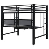 Avalon Full Workstation Loft Bed Black 460023 | Coaster | Home Elegance USA