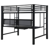 Full Workstation Loft Bed - Avalon Full Workstation Loft Bed Black