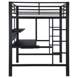 Avalon Full Workstation Loft Bed Black 460023 | Coaster | Home Elegance USA