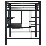 Full Workstation Loft Bed - Avalon Full Workstation Loft Bed Black