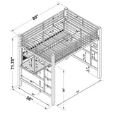 Full Workstation Loft Bed - Avalon Full Workstation Loft Bed Black