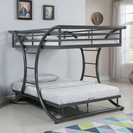 Full / Full Bunk Bed - Stephan Full Over Full Bunk Bed Gunmetal