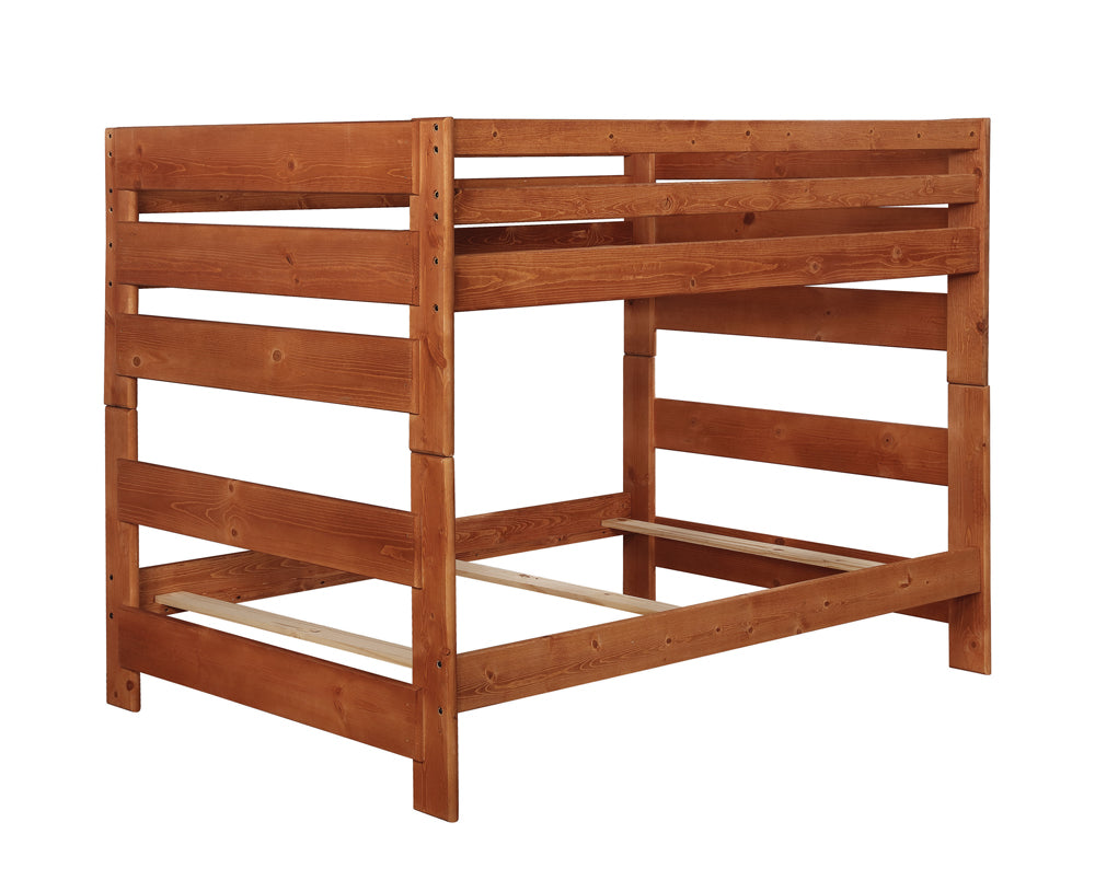 Full / Full Bunk Bed - Wrangle Hill Full Over Full Bunk Bed Amber Wash