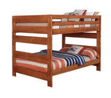 Full / Full Bunk Bed - Wrangle Hill Full Over Full Bunk Bed Amber Wash