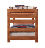 Full / Full Bunk Bed - Wrangle Hill Full Over Full Bunk Bed Amber Wash