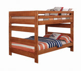 Full / Full Bunk Bed - Wrangle Hill Full Over Full Bunk Bed Amber Wash