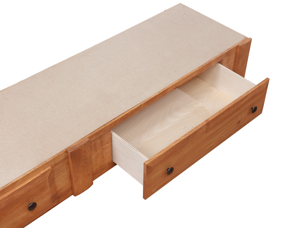 Under Bed Storage - Wrangle Hill 2-drawer Under Bed Storage Amber Wash